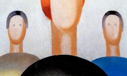Вандал пририсовал глаза фигурам на картине ученицы Малевича — The Art Newspaper Russia